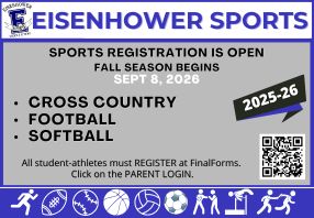 Eisenhower Middle School sports registration is open for Fall 2025.